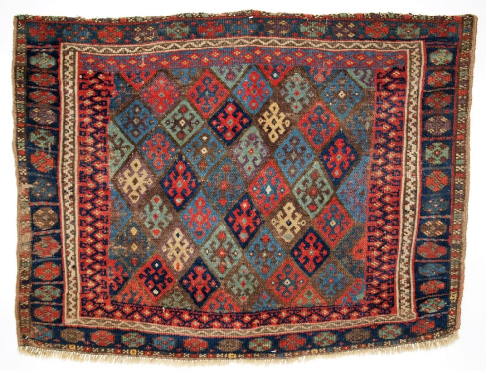 ANTIQUE NORTH PERSIAN JAF KURD BAG FACE OF LARGE SIZE, CIRCA 1900.