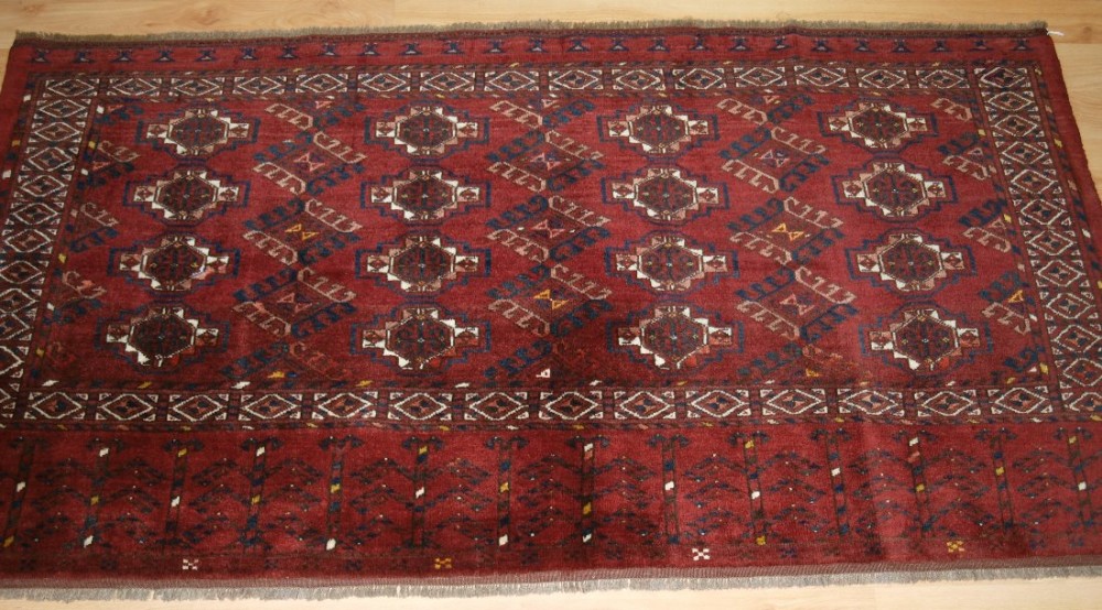 ANTIQUE ERSARI TURKMEN 12 GUL CHUVAL WITH TREE ELEM, GREAT CONDITION, CIRCA 1900.