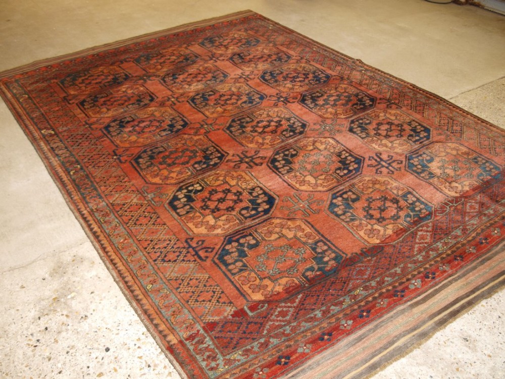 ANTIQUE ERSARI TURKMEN AFGHAN VILLAGE CARPET, VERY SOFT COLOUR, SUPERB CONDITION, CIRCA 1900.