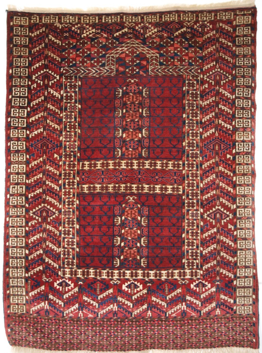 ANTIQUE TEKKE TURKMEN ENSI RUG, SUPERB COLOUR AND CONDITION, CIRCA 1900.