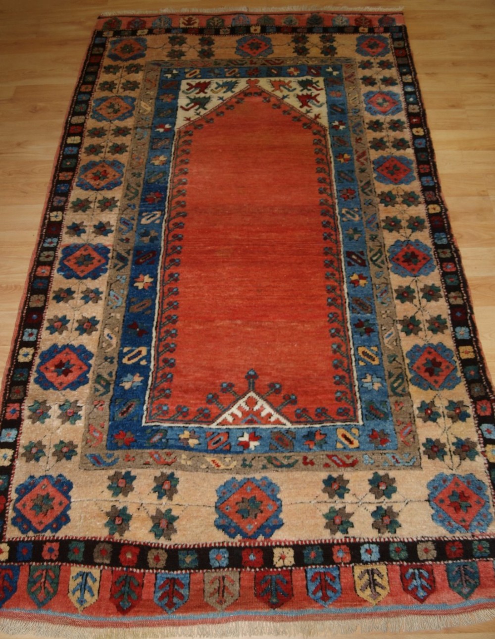 OLD TURKISH KONYA REGION PRAYER RUG, SUPERB WOOL, NATURAL DYES, CIRCA 1920/30.