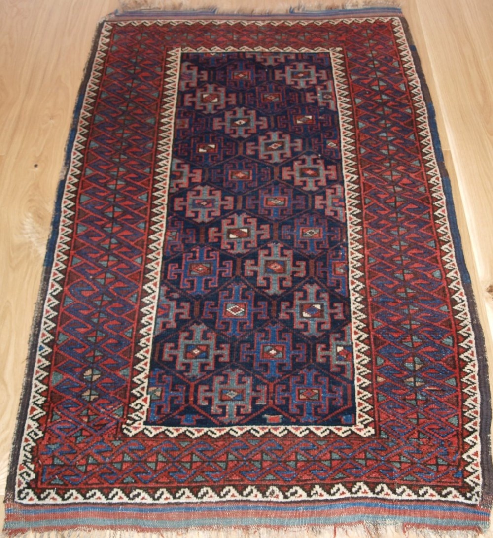 ANTIQUE EAST PERSIAN KORDI RUG WITH CLASSIC DESIGN AND COLOUR, 4TH QUARTER 19TH CENTURY.