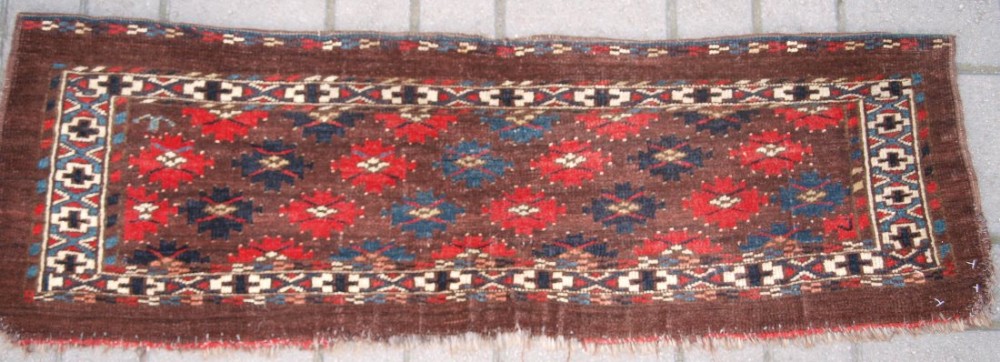 ANTIQUE YOMUT TURKMEN TORBA, GREAT DESIGN AND COLOUR, LATE 19TH CENTURY. (ONE OF A PAIR) B.