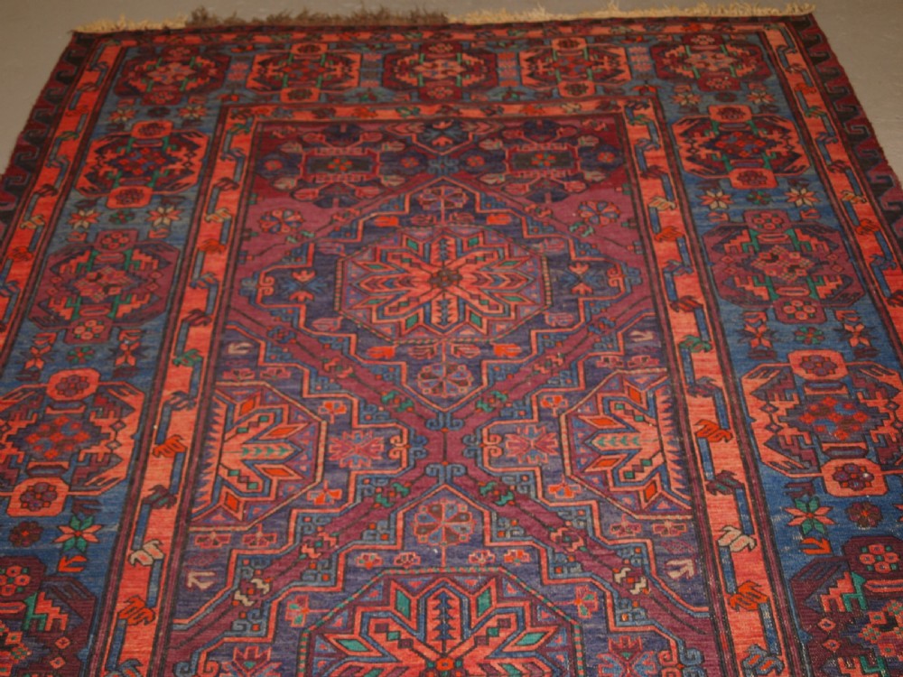 OLD CAUCASIAN SOUMAK CARPET, EXCELLENT CONDITION, GOOD COLOUR, CIRCA 1920. View V