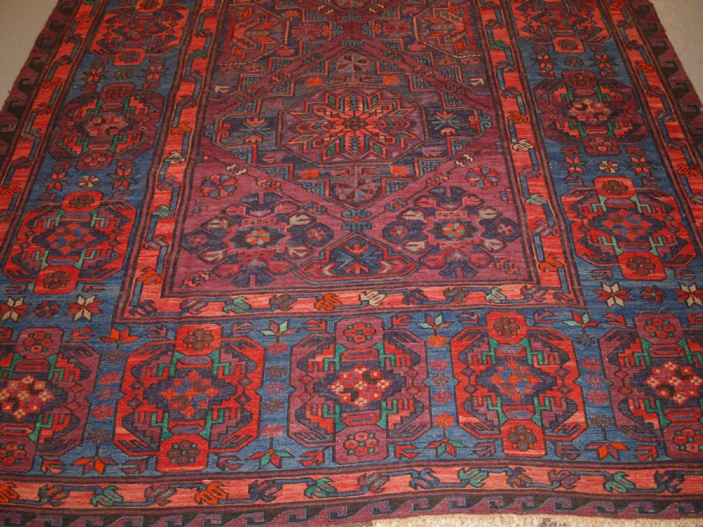OLD CAUCASIAN SOUMAK CARPET, EXCELLENT CONDITION, GOOD COLOUR, CIRCA 1920. View VII