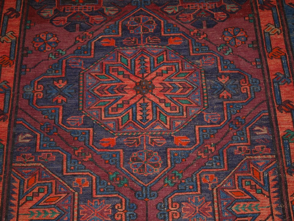 OLD CAUCASIAN SOUMAK CARPET, EXCELLENT CONDITION, GOOD COLOUR, CIRCA 1920. View VIII