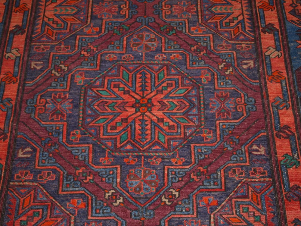 OLD CAUCASIAN SOUMAK CARPET, EXCELLENT CONDITION, GOOD COLOUR, CIRCA 1920. View X