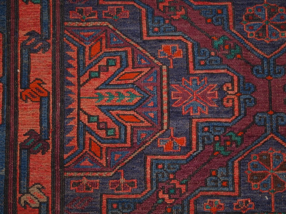 OLD CAUCASIAN SOUMAK CARPET, EXCELLENT CONDITION, GOOD COLOUR, CIRCA 1920. View XIII