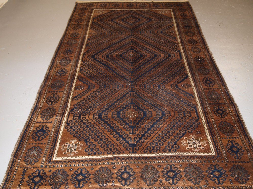 ANTIQUE BALUCH MAIN CARPET OF MUSHWANI DESIGN, SUPERB WOOL, CIRCA 1900. View II