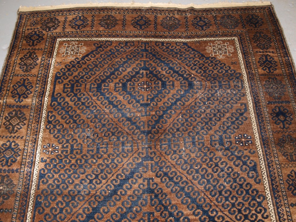 ANTIQUE BALUCH MAIN CARPET OF MUSHWANI DESIGN, SUPERB WOOL, CIRCA 1900. View III