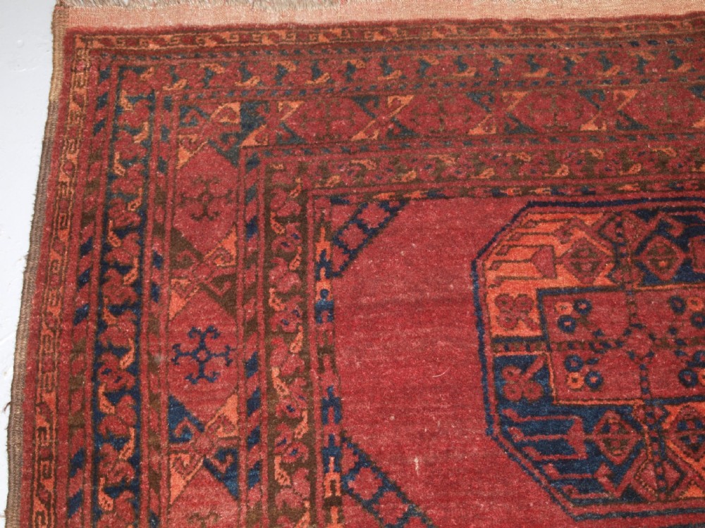 ANTIQUE AFGHAN ERSARI SULAYMAN CARPET, SUPERB COLOUR AND LARGE SIZE, INSCRIBED AND DATED, CIRCA 1900. View IV