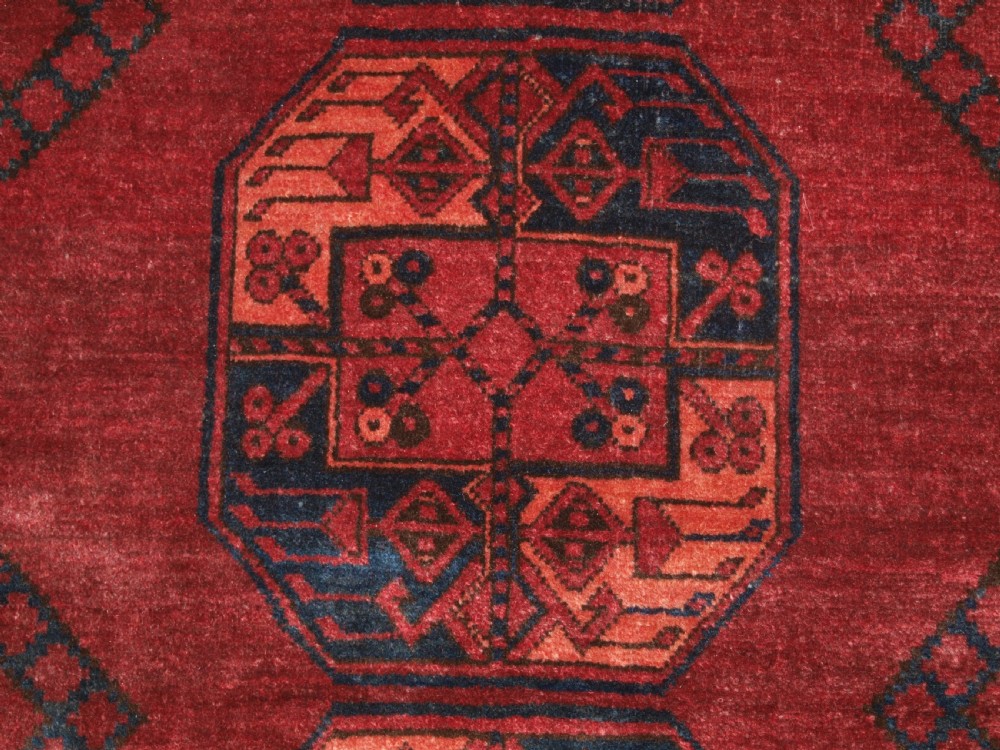 ANTIQUE AFGHAN ERSARI SULAYMAN CARPET, SUPERB COLOUR AND LARGE SIZE, INSCRIBED AND DATED, CIRCA 1900. View XI
