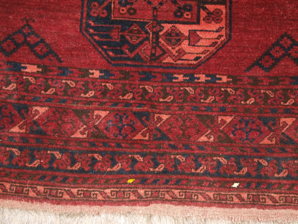 ANTIQUE AFGHAN ERSARI SULAYMAN CARPET, SUPERB COLOUR AND LARGE SIZE, INSCRIBED AND DATED, CIRCA 1900. View XII
