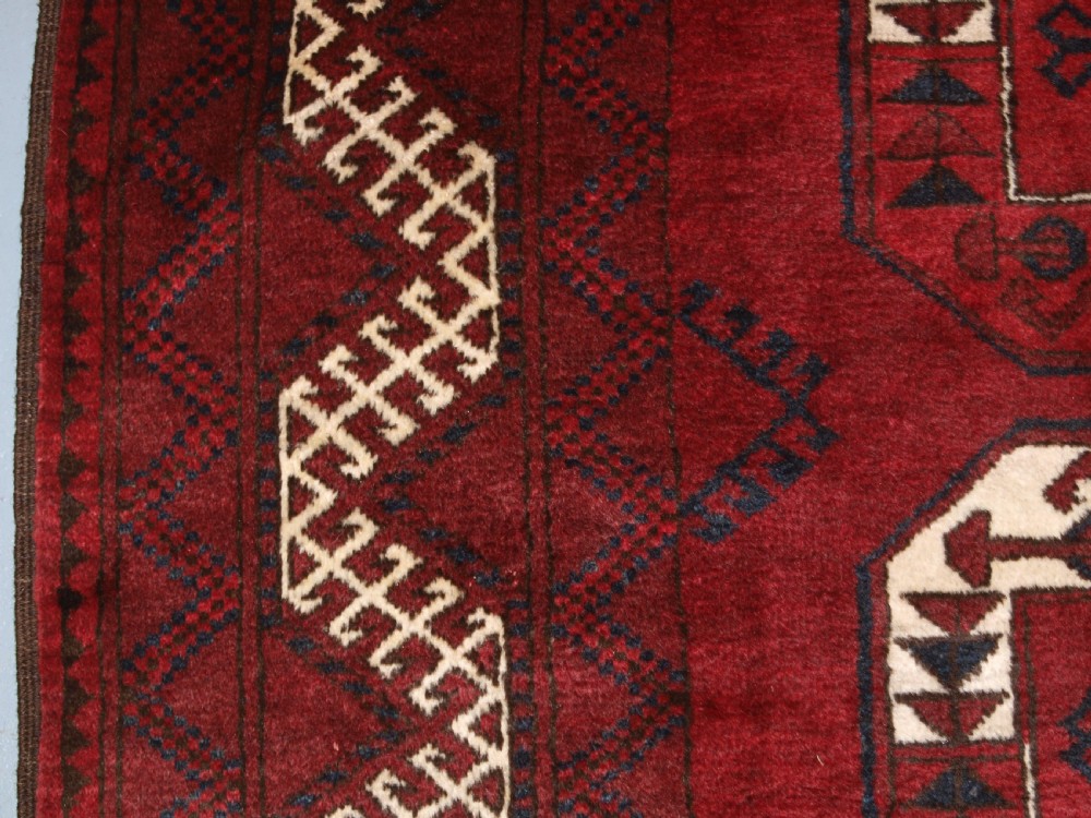 ANTIQUE AFGHAN KIZIL AYAK VILLAGE CARPET WITH SUPERB WOOL AND COLOUR, CIRCA 1900. View IV