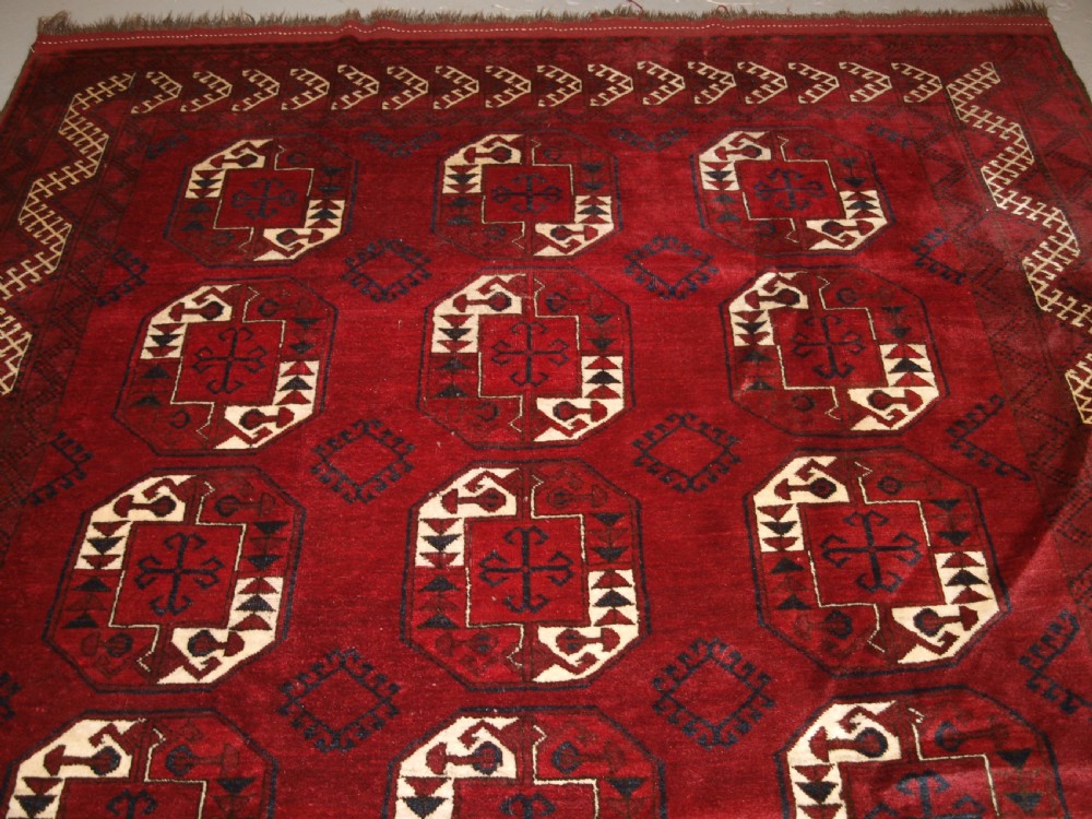 ANTIQUE AFGHAN KIZIL AYAK VILLAGE CARPET WITH SUPERB WOOL AND COLOUR, CIRCA 1900. View V
