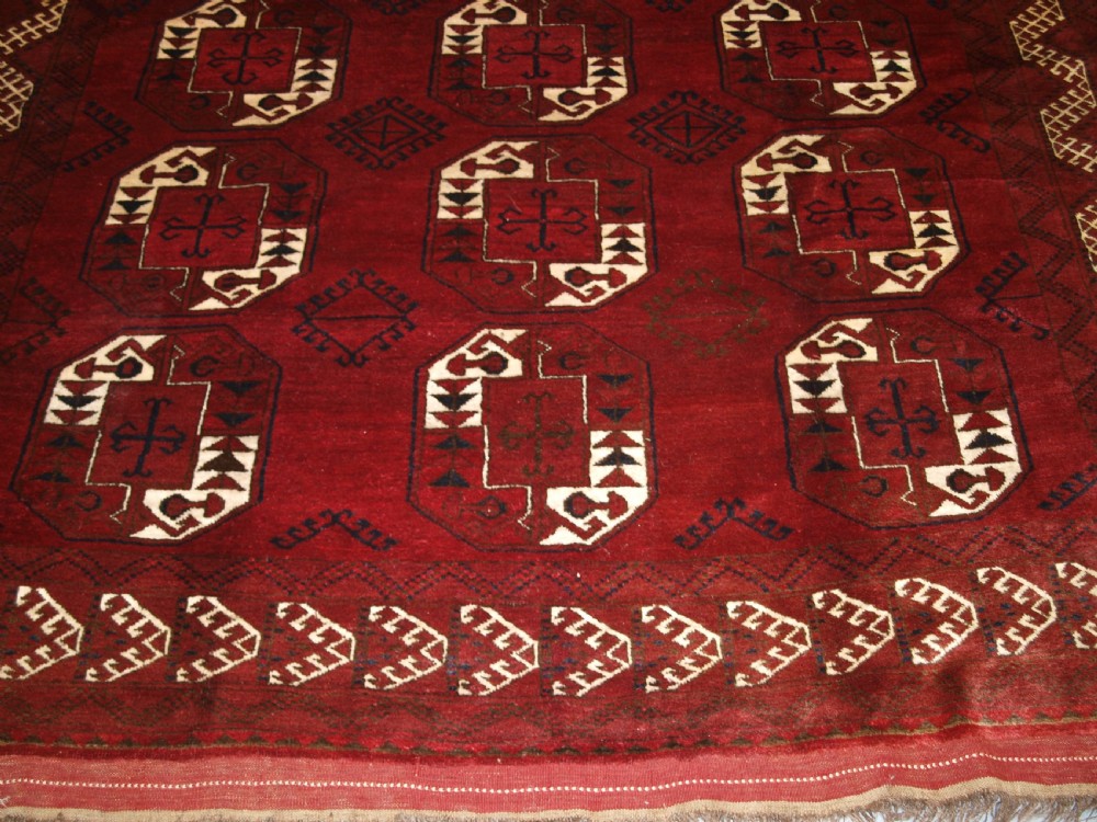 ANTIQUE AFGHAN KIZIL AYAK VILLAGE CARPET WITH SUPERB WOOL AND COLOUR, CIRCA 1900. View VII