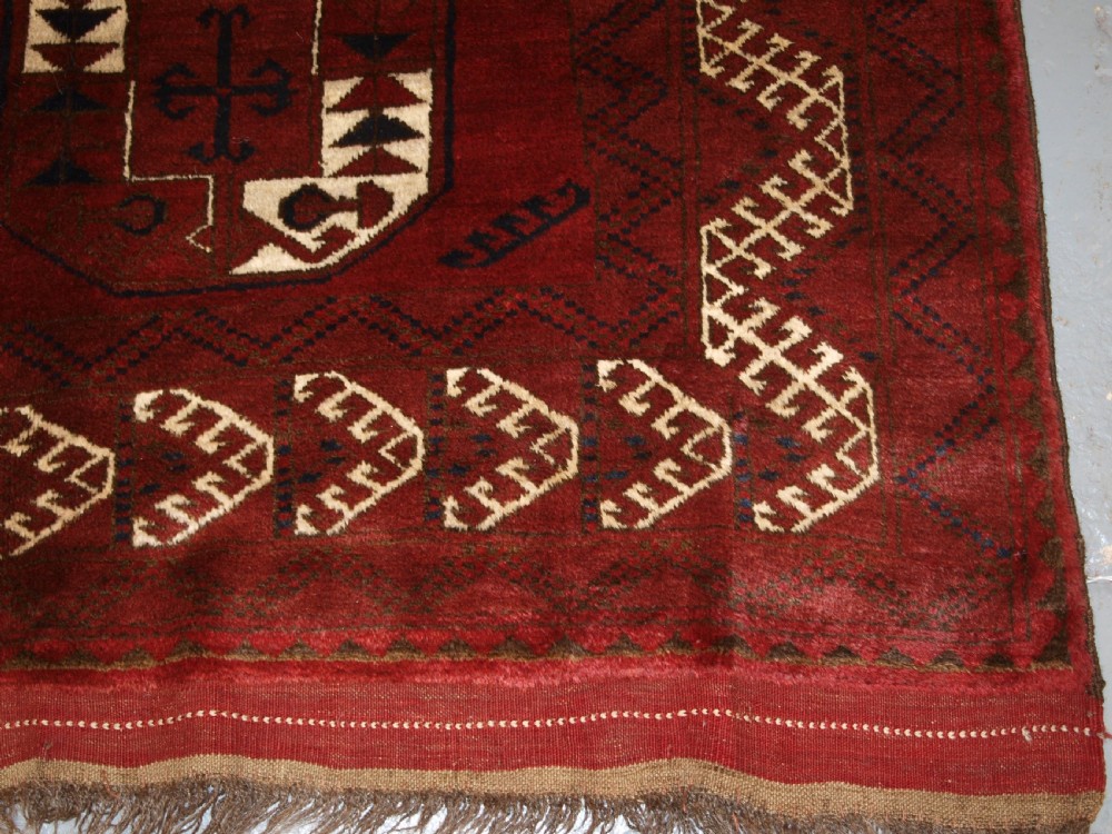 ANTIQUE AFGHAN KIZIL AYAK VILLAGE CARPET WITH SUPERB WOOL AND COLOUR, CIRCA 1900. View XII