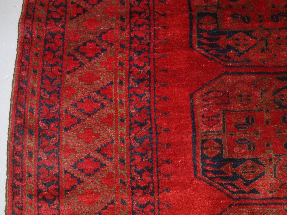 ANTIQUE AFGHAN VILLAGE RUG, ERSARI WEAVERS, SUPERB COLOUR AND SOFT WOOL, CIRCA 1900. View IV