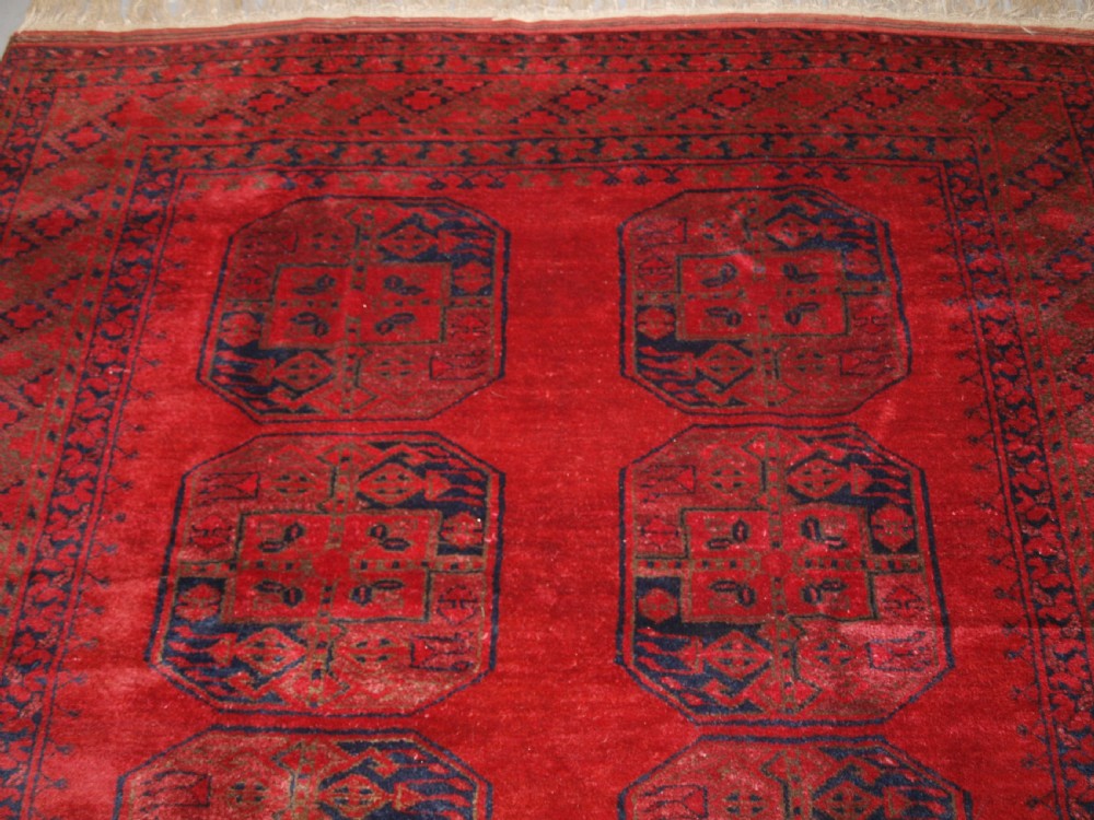 ANTIQUE AFGHAN VILLAGE RUG, ERSARI WEAVERS, SUPERB COLOUR AND SOFT WOOL, CIRCA 1900. View V