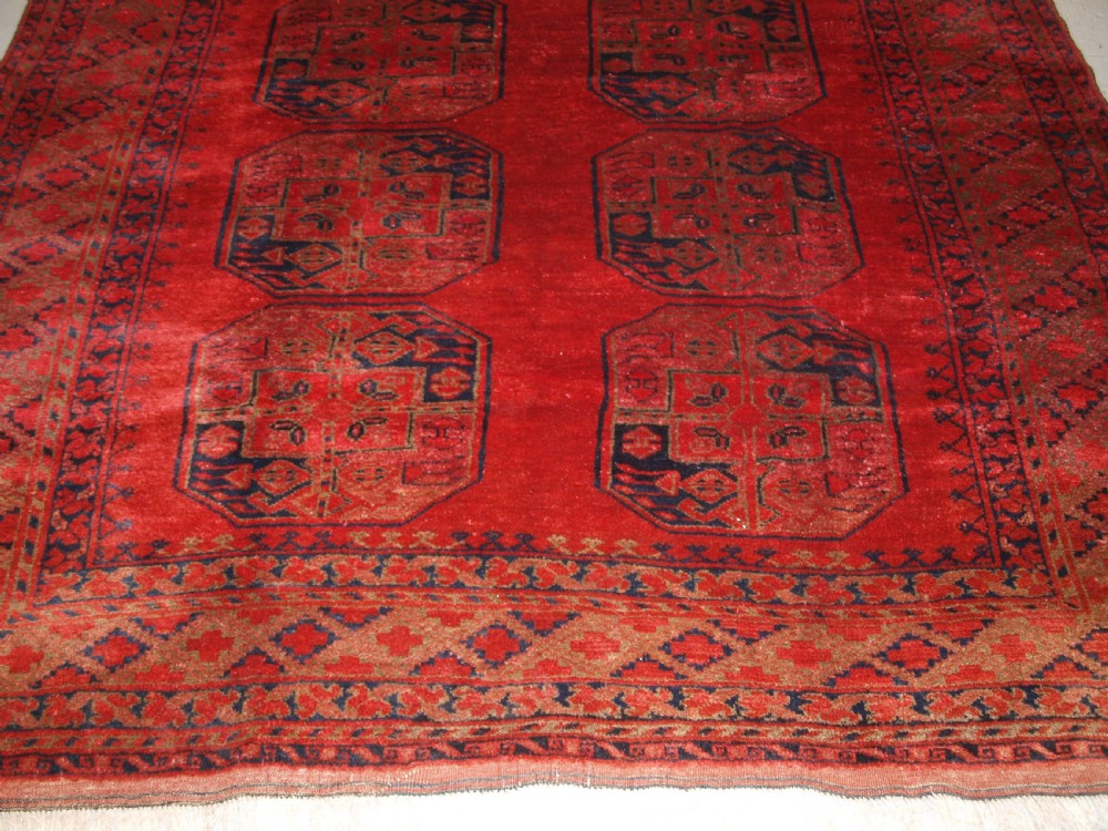 ANTIQUE AFGHAN VILLAGE RUG, ERSARI WEAVERS, SUPERB COLOUR AND SOFT WOOL, CIRCA 1900. View VIII