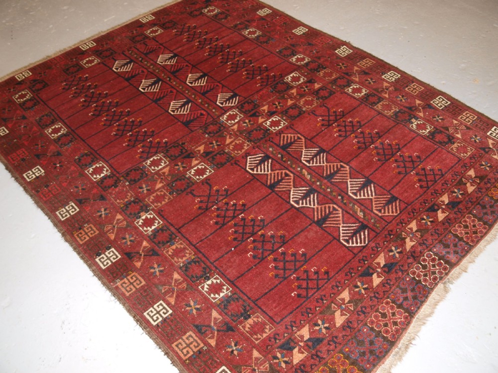 ANTIQUE ERSARI TURKMEN ENSI, GOOD COLOUR, TRADITIONAL DESIGN, CIRCA 1880. View XII