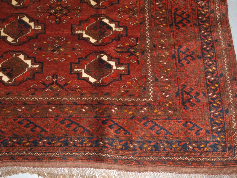 OLD AFGHAN VILLAGE CARPET, ERSARI WEAVERS, CHUVAL GUL DESIGN, CIRCA 1920. View XI