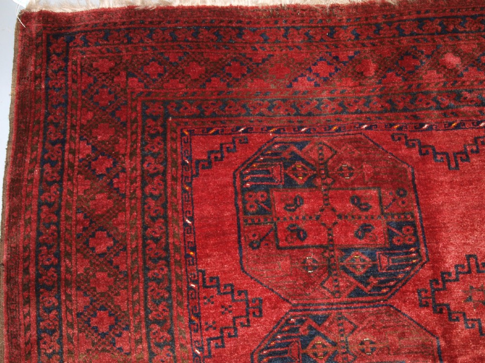OLD AFGHAN VILLAGE CARPET, TRADITIONAL DESIGN WITH SUPERB COLOUR, CIRCA 1920. View III
