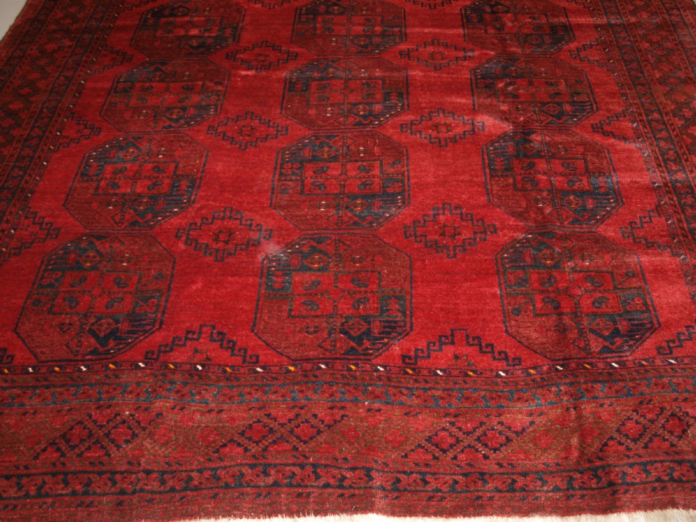 OLD AFGHAN VILLAGE CARPET, TRADITIONAL DESIGN WITH SUPERB COLOUR, CIRCA 1920. View VI