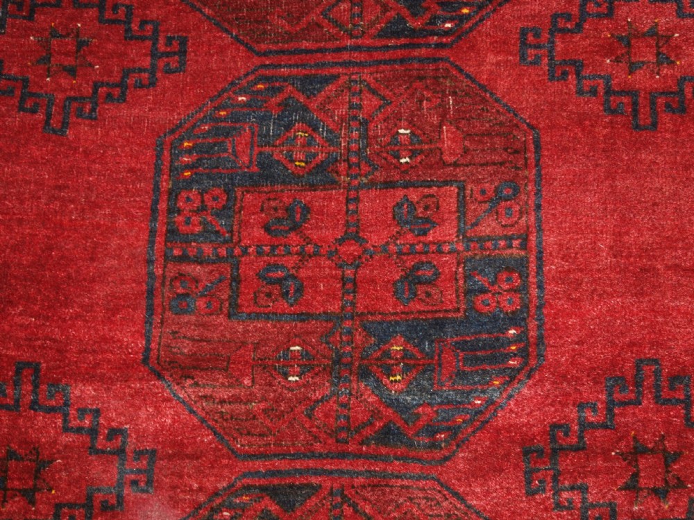 OLD AFGHAN VILLAGE CARPET, TRADITIONAL DESIGN WITH SUPERB COLOUR, CIRCA 1920. View VII