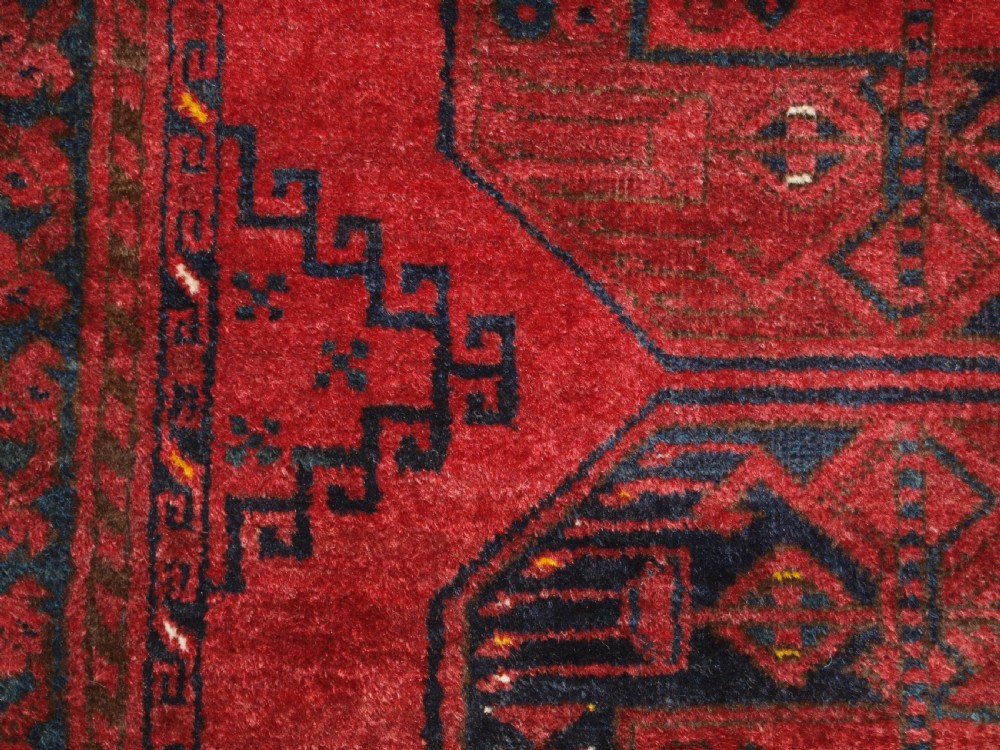 OLD AFGHAN VILLAGE CARPET, TRADITIONAL DESIGN WITH SUPERB COLOUR, CIRCA 1920. View X