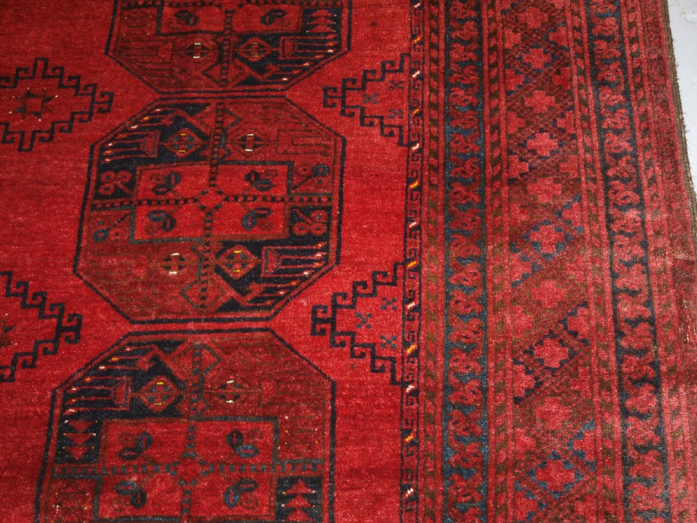OLD AFGHAN VILLAGE CARPET, TRADITIONAL DESIGN WITH SUPERB COLOUR, CIRCA 1920. View XII