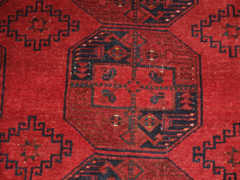 OLD AFGHAN VILLAGE CARPET, TRADITIONAL DESIGN WITH SUPERB COLOUR, CIRCA 1920. View XIII