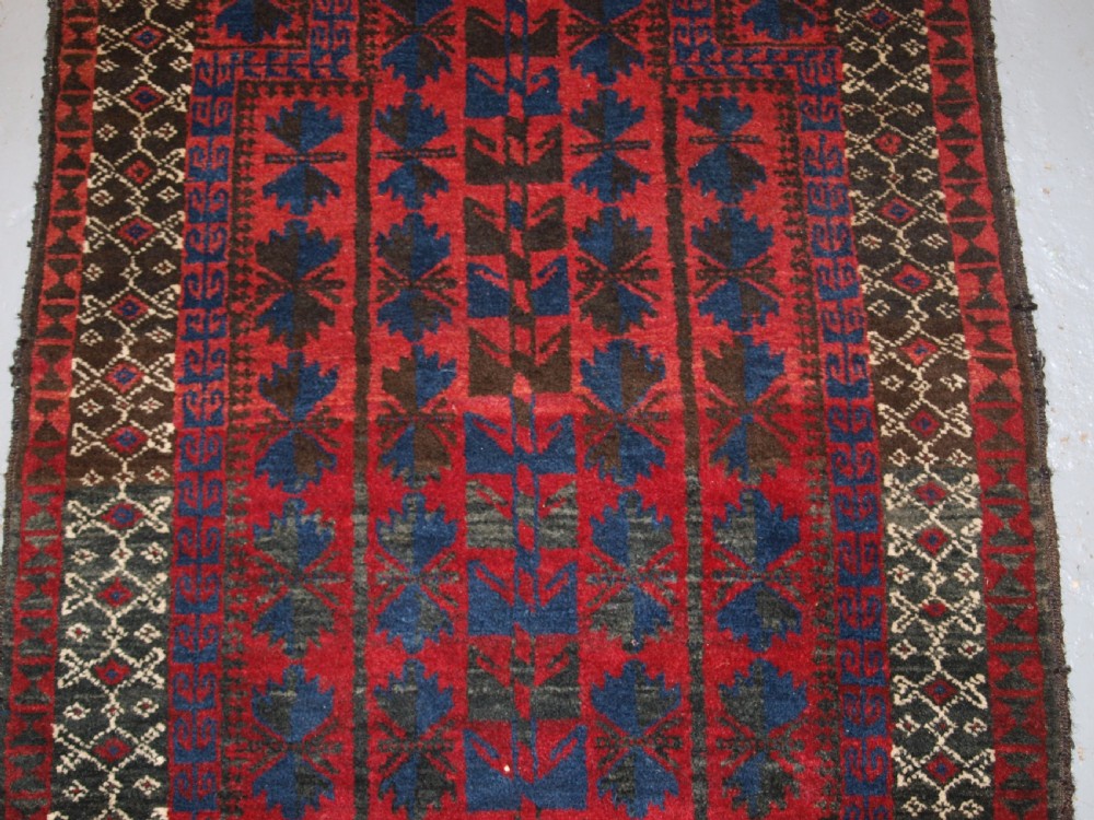 OLD AFGHAN VILLAGE PRAYER RUG, TREE OF LIFE DESIGN, CIRCA 1920. View III