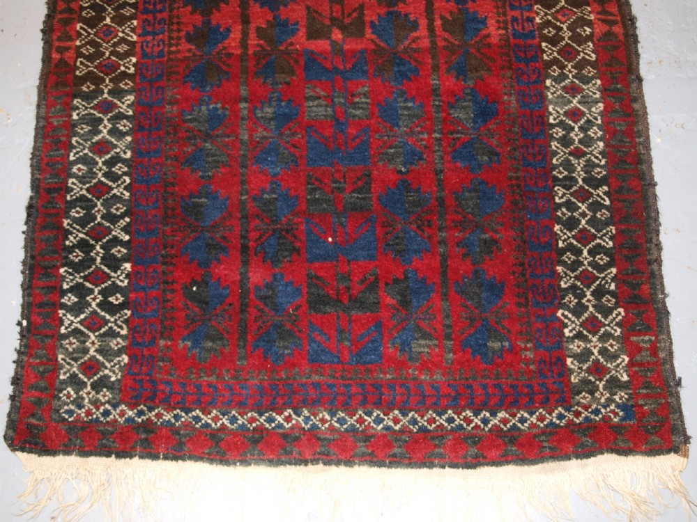 OLD AFGHAN VILLAGE PRAYER RUG, TREE OF LIFE DESIGN, CIRCA 1920. View IV