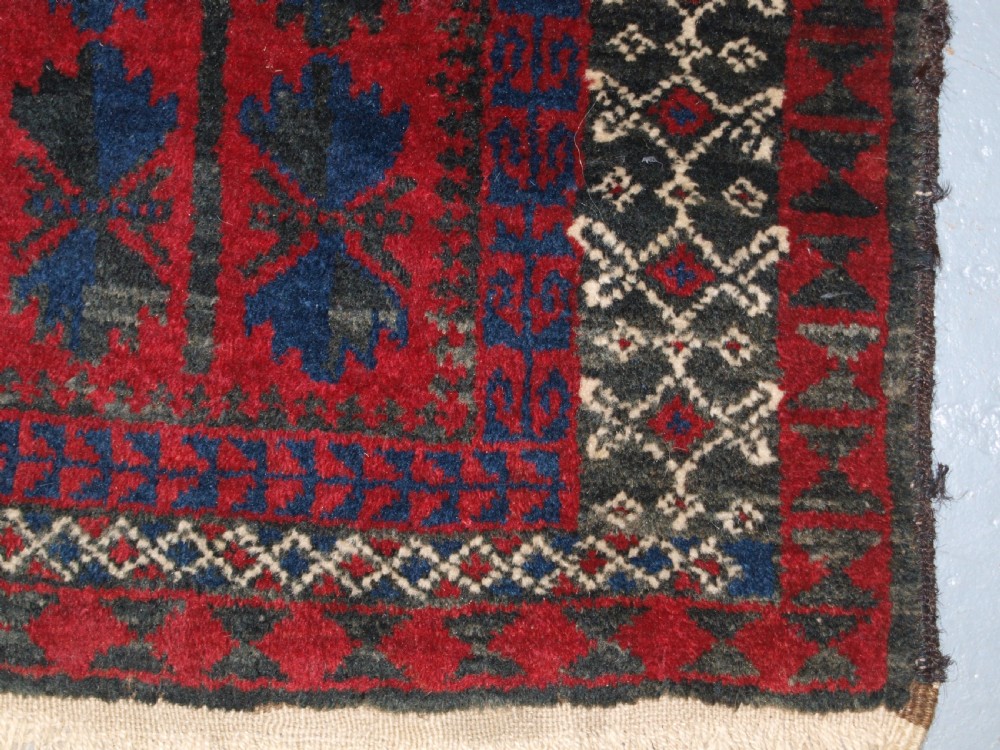 OLD AFGHAN VILLAGE PRAYER RUG, TREE OF LIFE DESIGN, CIRCA 1920. View VIII