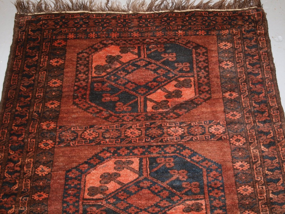 ANTIQUE AFGHAN VILLAGE RUG, ERSARI WEAVERS, SOFT COLOURS, HARD WEARING. CIRCA 1900/20. View III