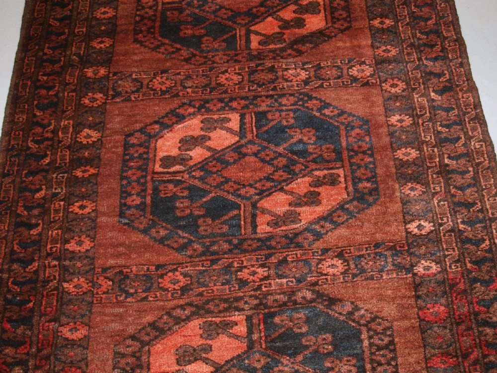 ANTIQUE AFGHAN VILLAGE RUG, ERSARI WEAVERS, SOFT COLOURS, HARD WEARING. CIRCA 1900/20. View IV