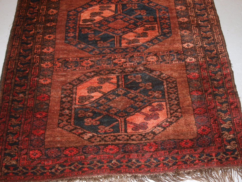 ANTIQUE AFGHAN VILLAGE RUG, ERSARI WEAVERS, SOFT COLOURS, HARD WEARING. CIRCA 1900/20. View V