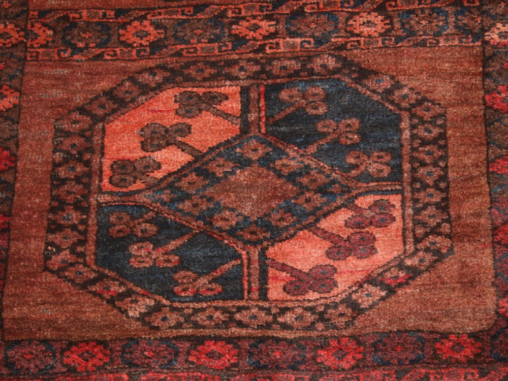 ANTIQUE AFGHAN VILLAGE RUG, ERSARI WEAVERS, SOFT COLOURS, HARD WEARING. CIRCA 1900/20. View VI