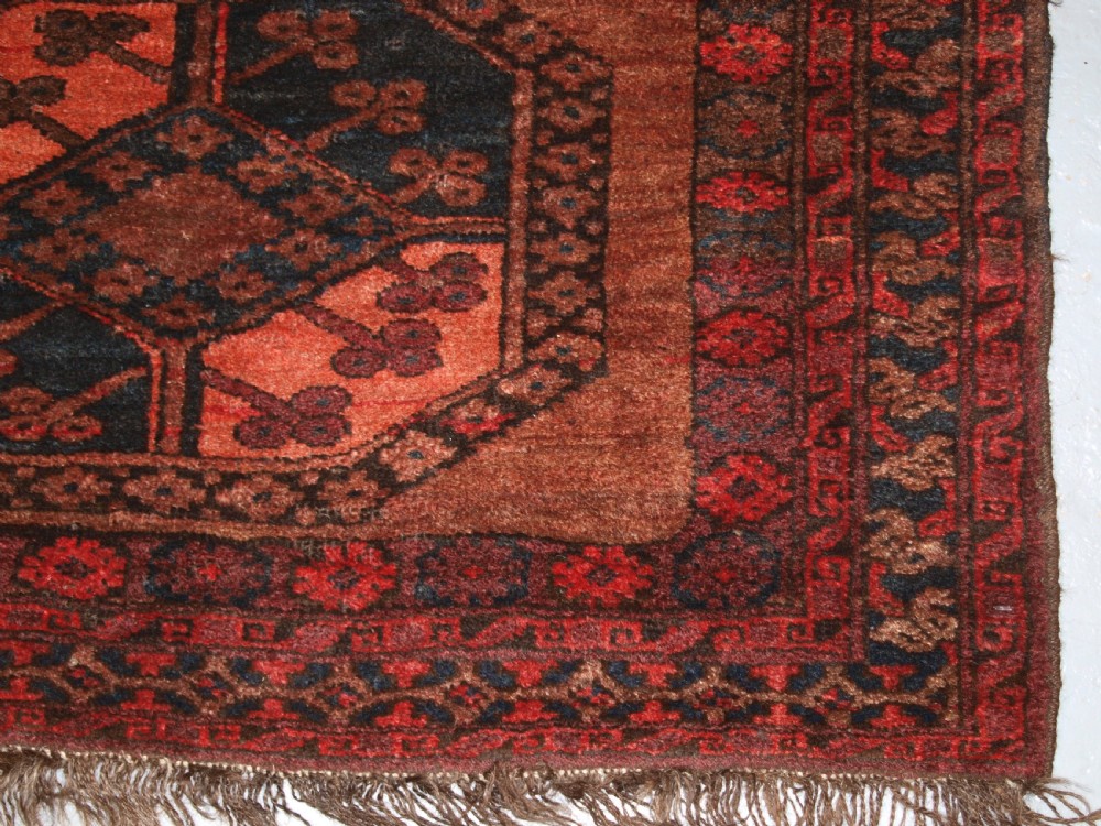 ANTIQUE AFGHAN VILLAGE RUG, ERSARI WEAVERS, SOFT COLOURS, HARD WEARING. CIRCA 1900/20. View VIII