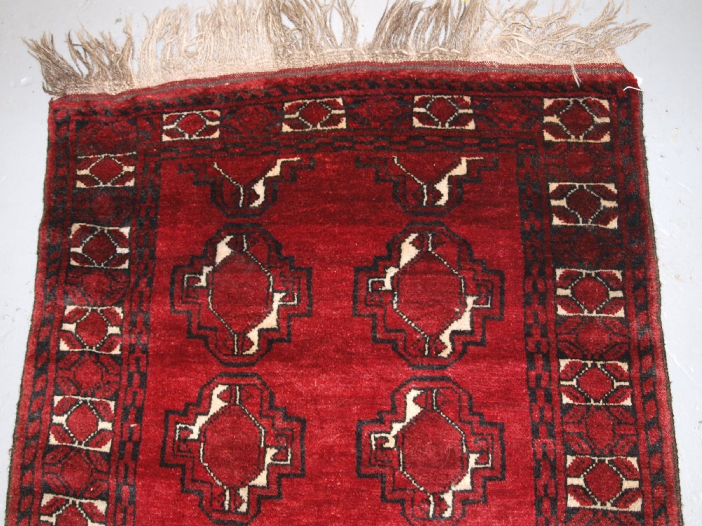 OLD AFGHAN VILLAGE RUG, KIZIL AYAK, SWEET SMALL SIZE, GREAT CONDITION, CIRCA 1920. View III