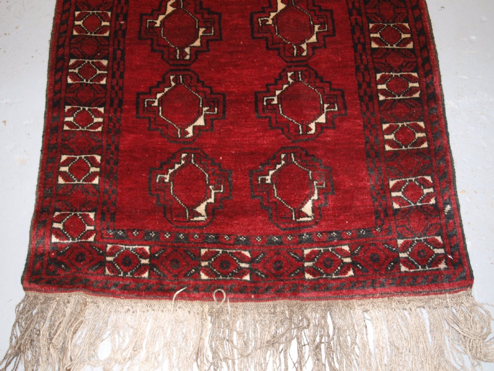 OLD AFGHAN VILLAGE RUG, KIZIL AYAK, SWEET SMALL SIZE, GREAT CONDITION, CIRCA 1920. View IV