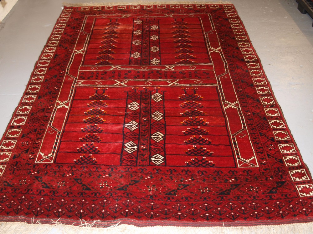 OLD AFGHAN ENSI DESIGN RUG, SUPERB COLOUR, GREAT FURNISHING RUG, CIRCA 1920. View II