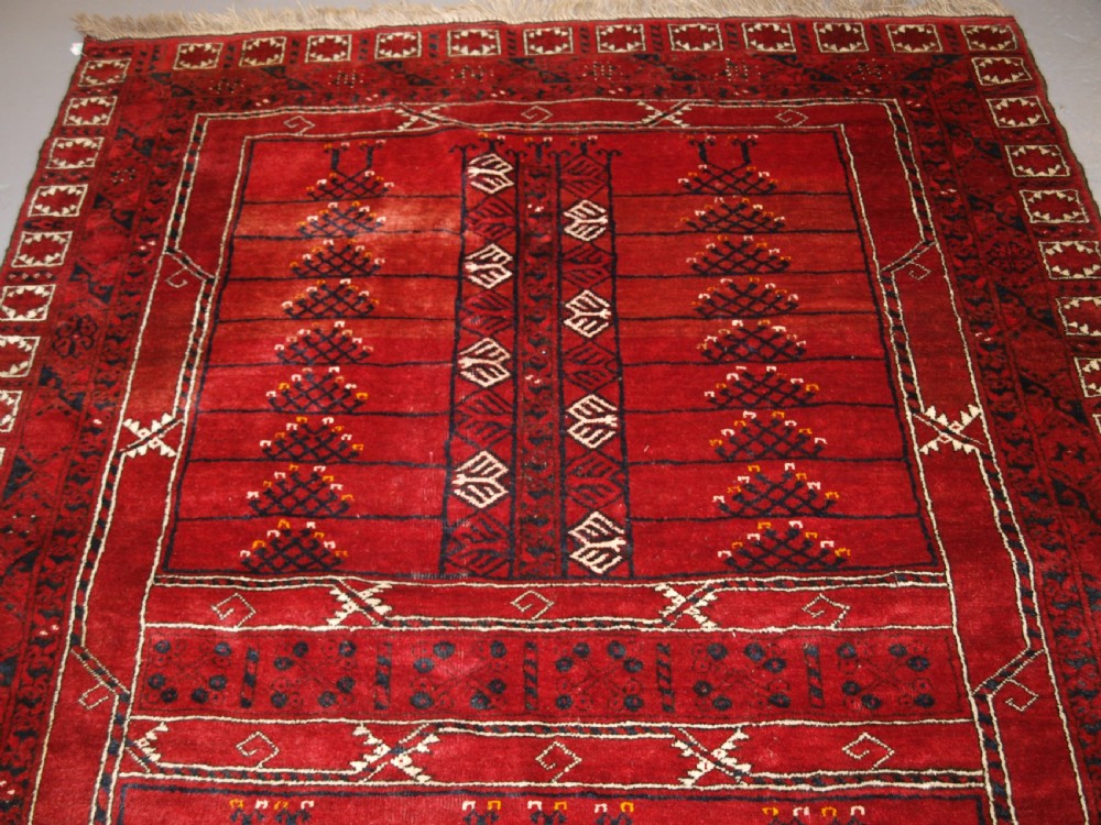 OLD AFGHAN ENSI DESIGN RUG, SUPERB COLOUR, GREAT FURNISHING RUG, CIRCA 1920. View V