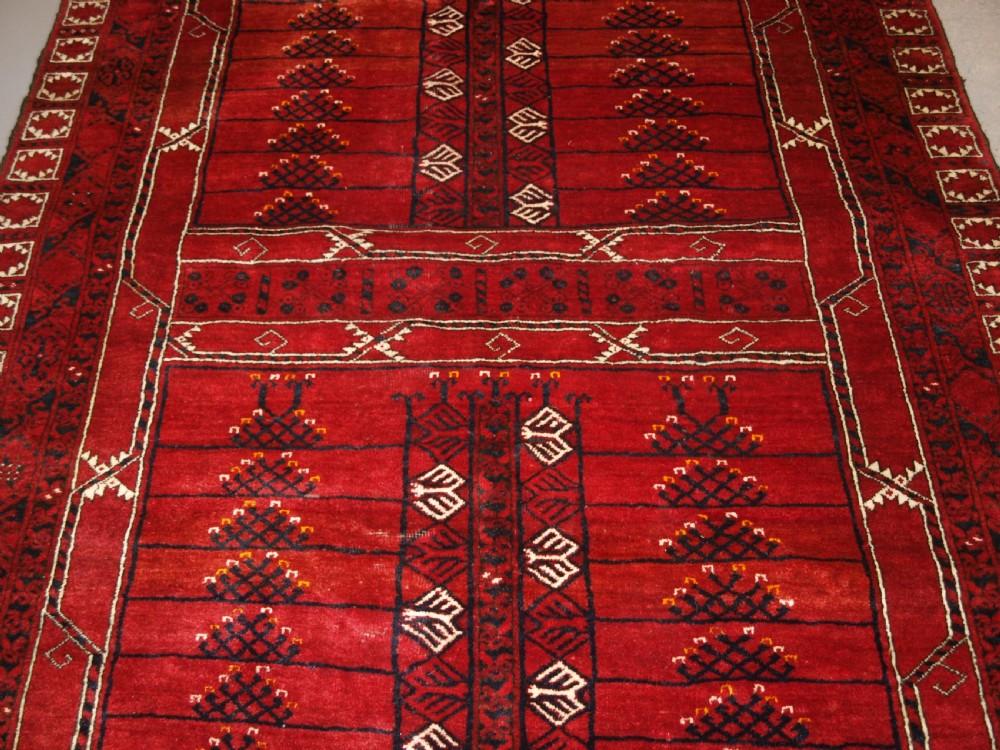 OLD AFGHAN ENSI DESIGN RUG, SUPERB COLOUR, GREAT FURNISHING RUG, CIRCA 1920. View VI