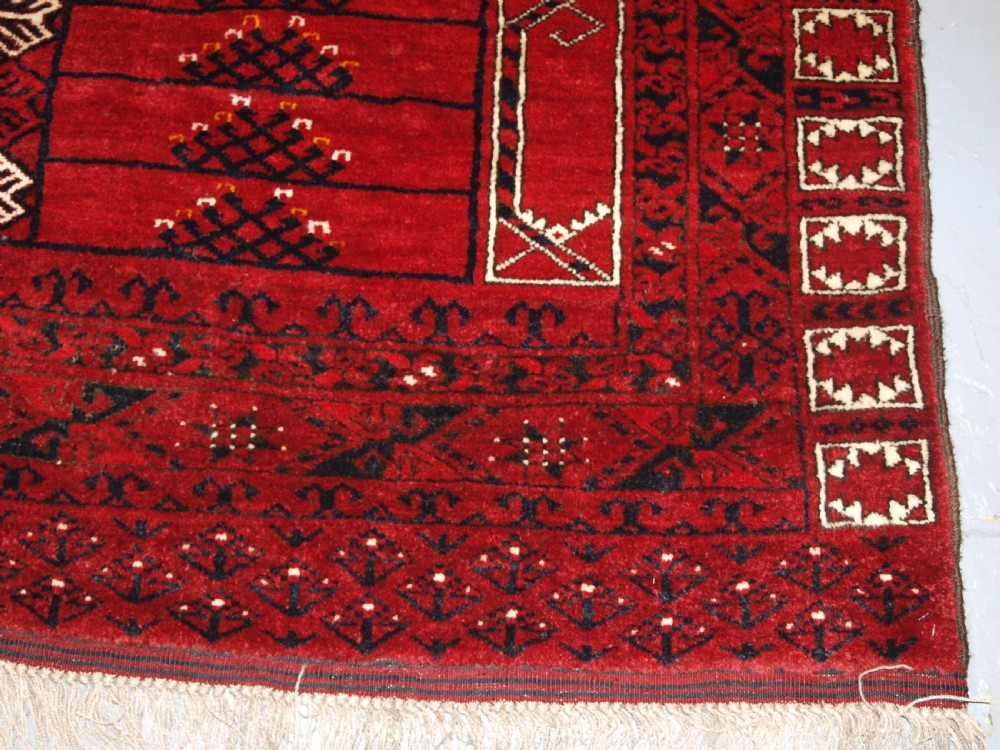 OLD AFGHAN ENSI DESIGN RUG, SUPERB COLOUR, GREAT FURNISHING RUG, CIRCA 1920. View X