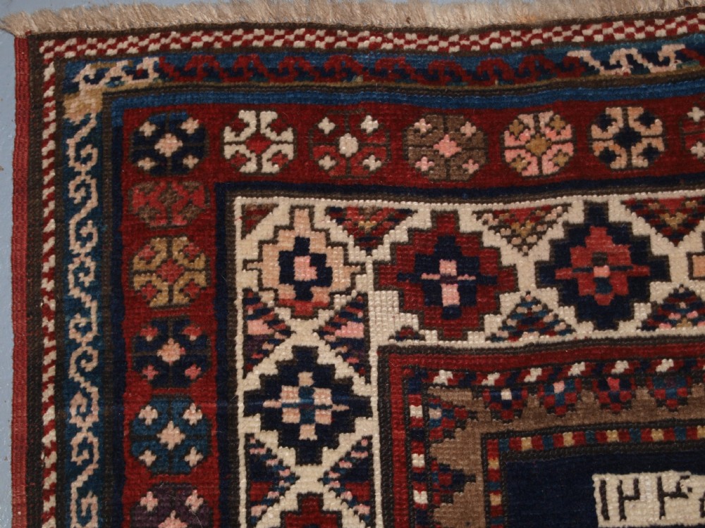 ANTIQUE CAUCASIAN KAZAK LONG RUG OR RUNNER, GREAT CONDITION AND COLOUR, LATE 19TH CENTURY. View VI