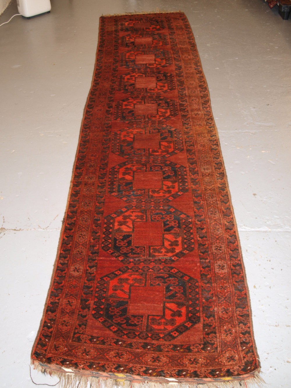 OLD AFGHAN RUNNER, TRADITIONAL DESIGN, VERY HARD WEARING, CIRCA 1920.