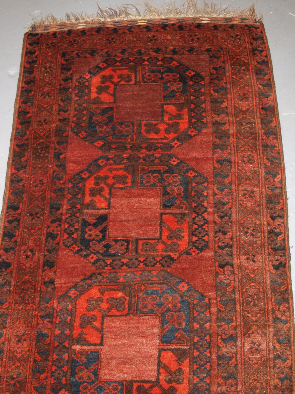 OLD AFGHAN RUNNER, TRADITIONAL DESIGN, VERY HARD WEARING, CIRCA 1920. View II