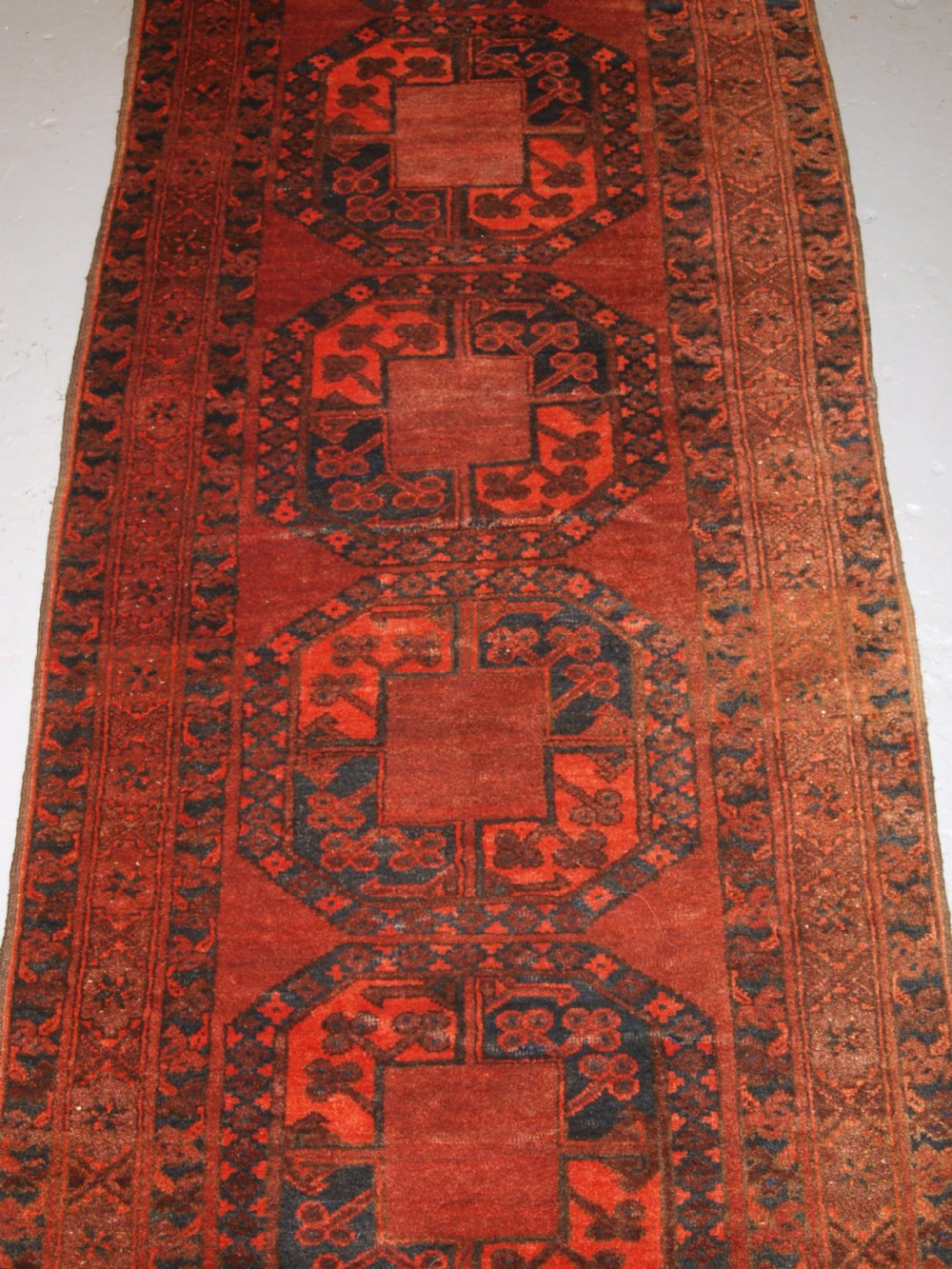 OLD AFGHAN RUNNER, TRADITIONAL DESIGN, VERY HARD WEARING, CIRCA 1920. View IV